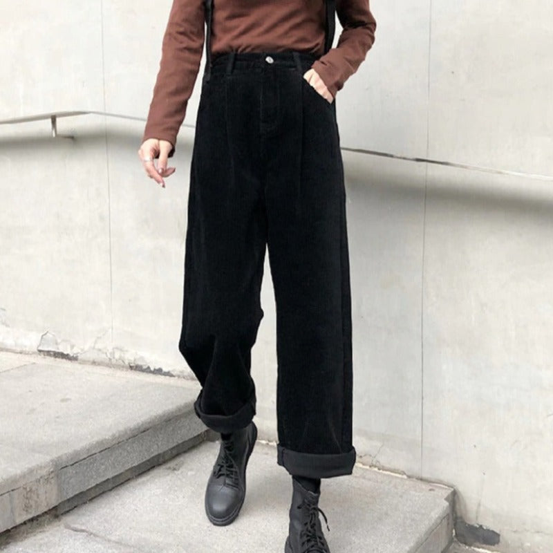 Pantaloni a coste da donna